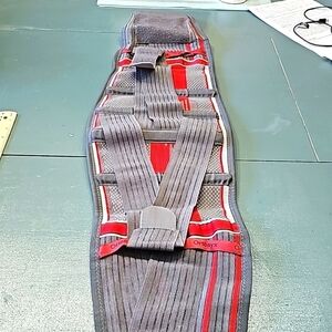 Back brace. Size M-L. Gray and red. By Ortonyx. KB 724.